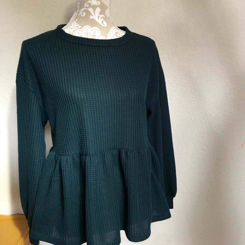 Green long sleeved shirt